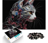 puzzle 1000 pezzi per adulti Gatto cyborg Aiuta il cervello ad allenare i giocattoli che creano dipendenza per coltivare la pazienza Regalo di compleanno 50x70cm