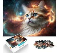 puzzle 1000 pezzi per adulti Gatto dello spazio cosmico Antistress Vacanza in patria Uccidere il tempo Collezione di artisti, Belle arti 75x50cm