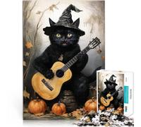 puzzle 1000 pezzi per adulti Gatto nero Giocattoli che creano dipendenza e sfidano l'intelligenza del cervello per la decorazione della casa 38x26cm