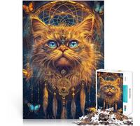 puzzle 1000 pezzi per adulti Gatto persiano magico fantasy Fatto di cartone per età 14+ gioco educativo di apprendimento Migliorare l'amore tra le coppie misurare:26x38cm/10.24 x 14.96pollice