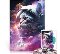 puzzle 1000 pezzi per adulti Gatto spaziale Giocattoli che creano dipendenza e sfidano l'intelligenza del cervello Idee regalo 52x38cm