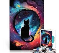 puzzle 1000 pezzi per adulti Gatto spaziale Giocattoli che creano dipendenza e sfidano l'intelligenza del cervello grande regalo 75x50cm
