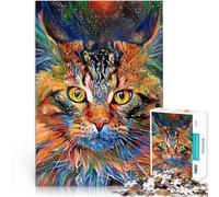 puzzle 1000 pezzi per adulti Gatto surreale astratto Giocattoli educativi per l'apprendimento Giochi per famiglie Idee regalo 38x26cm