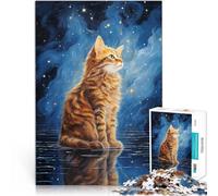 puzzle 1000 pezzi per adulti Gatto van gogh Giocattoli che creano dipendenza e sfidano l'intelligenza del cervello Un'opera d'arte 52x38cm
