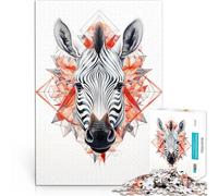 puzzle 1000 pezzi per adulti Geometria Zebra Aiuta il cervello ad allenare i giocattoli che creano dipendenza per coltivare la pazienza Adatto alle coppie 52x38cm