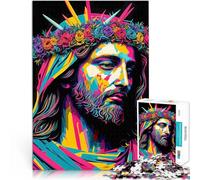 puzzle 1000 pezzi per adulti Gesù Cristo ci ama Difficile da completare ma divertente e umoristico è ideale come regalo per tutta la famiglia 38x26cm