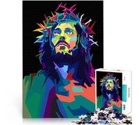 puzzle 1000 pezzi per adulti Gesù Cristo Pop Art per il giocattolo di sfida del gioco educativo offerte come regali per tutta la famiglia 52x38cm