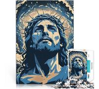 puzzle 1000 pezzi per adulti Gesù è dipinto in modo divino Allena il tuo cervello e le tue mani Giocattoli per la decorazione della casa 75x50cm
