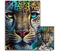 Puzzle 1000 pezzi per adulti, ghepardo, Pop Art, animali, puzzle impossibili per adulti, regalo perfetto per l'arredamento della casa e per il divertimento delle feste, 26X38CM/10,23x14,96 pollici.