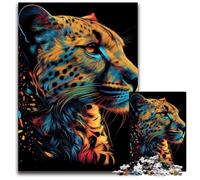 Puzzle 1000 pezzi per adulti, ghepardo, puzzle pop art con animali per adulti, per feste, compleanni e serate di giochi in famiglia, 50x75CM/19,68x29,52 pollici