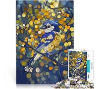 puzzle 1000 pezzi per adulti Ghiandaia azzurra in autunno Giocattoli Giochi Educativi Antistress Giocattoli per la decorazione della casa 38x26cm