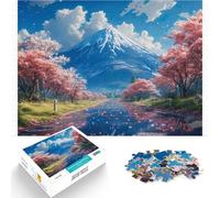 puzzle 1000 pezzi per adulti Giappone monte fuji sakura per il giocattolo di sfida del gioco educativo Lista dei desideri con Babbo Natale 50x70cm