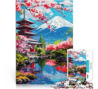 Puzzle 1000 pezzi per adulti Giardino giapponese con monte Fatto di cartone Adatto a partire dai 14 anni Difficile da completare ma divertente e umoristico regalo di compleanno misurare：38x52cm