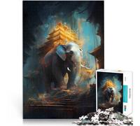 puzzle 1000 pezzi per adulti Giardino incantato dell'elefante Sfida di gioco educativo giocattolo è ideale come regalo per tutta la famiglia 75x50cm