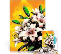 puzzle 1000 pezzi per adulti Giglio Fiore Rosa Gigli Giocattolo educativo intellettuale decomprimente offerte come regali per tutta la famiglia 75x50cm