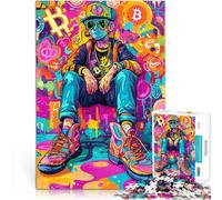 Puzzle 1000 pezzi per adulti Giocatori di valuta virtuale Fatto di carta,Adatto a partire dai 14 anni Gara di velocità a mano Regalo divertente per la famiglia。misurare:26x38cm