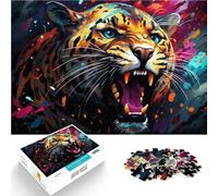 Puzzle 1000 pezzi per adulti, giocattolo leopardo, gioco intellettuale, 26 cm x 38 cm, regali di Babbo Natale segreto per adolescenti dai 14 anni in su