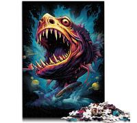 Puzzle 1000 pezzi per adulti, gioco di Piranha colorato giocattoli per la famiglia, regalo 26 x 38 cm, compleanno unico e regali per i 14 anni