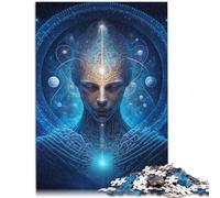 Puzzle 1000 pezzi per adulti, gioco di quiz esoterico sull'universo Zen con pezzi di forme casuali completamente incastrabili, 26 x 38 cm