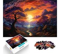 Puzzle 1000 pezzi per adulti, gioco di quiz, giro del tramonto, attività divertenti a casa, regalo di compleanno, regali di viaggio, 19,7 pollici x 29,5 pollici