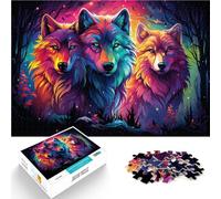 Puzzle 1000 pezzi per adulti gioco lupo giocattoli divertenti fatti in casa regali di compleanno regali di viaggio per adolescenti da 14 anni e oltre 26 x 38 cm