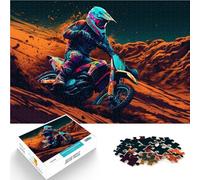 puzzle 1000 pezzi per adulti Giovane uomo in motocross Difficile da completare ma divertente e umoristico Regali di Babbo Natale segreto 75x50cm