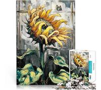 puzzle 1000 pezzi per adulti Girasole e farfalla Giocattolo educativo intellettuale decomprimente Migliorare l'amore tra le coppie 52x38cm