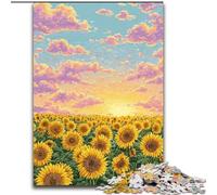 Puzzle 1000 pezzi per adulti, Girasole fantasy, Puzzle impossibili per adulti, Natale, Halloween, Festa della mamma, Capodanno, Pasqua, regalo (dimensioni 26x38cm)