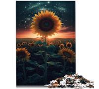 Puzzle 1000 pezzi per adulti girasole terra spazio giocattolo educativo 50 x 75 cm uniche idee regalo di compleanno e di compleanno per adolescenti dai 14 anni in su
