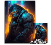 Puzzle 1000 pezzi per adulti Gorilla dal futuro Puzzle in legno Attività per famiglie, Decorazione fai da te per la casa, Regalo per le feste 50x75cm / 19,68x29,52 pollici