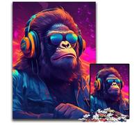 Puzzle 1000 pezzi per adulti Gorilla Hop Puzzle impossibili per adulti Gioco interattivo per famiglie, Decorazione fai da te per la casa Sfida mentale Regalo 50x75CM/19,68x29,52 pollici