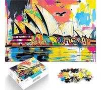 puzzle 1000 pezzi per adulti Graffiti artistici dell'Opera House di Sydney Giochi educativi fai da te è ideale come regalo per tutta la famiglia 75x50cm