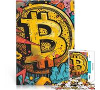 puzzle 1000 pezzi per adulti Graffiti Bitcoin Aiuta il cervello ad allenare i giocattoli che creano dipendenza per coltivare la pazienza Adatto alle coppie 75x50cm