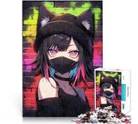 puzzle 1000 pezzi per adulti Graffiti Nekomimi colorati Difficile da completare ma divertente e umoristico Ottimo regalo per i giochi 52x38cm