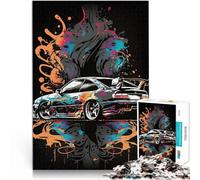 puzzle 1000 pezzi per adulti Graffiti sulle auto Difficile da completare ma divertente e umoristico è ideale come regalo per tutta la famiglia 70x100cm