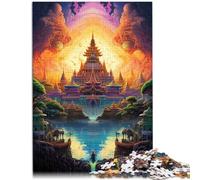 Puzzle 1000 pezzi per adulti grande palazzo della Thailandia Puzzle Cartone animato Migliora la memoria per adolescenti da 14 anni e oltre 26x38cm