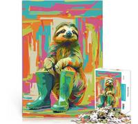 puzzle 1000 pezzi per adulti Green Boot Cool Bradipo Art Giocattoli educativi per l'apprendimento Giochi per famiglie Buon regalo 52x38cm