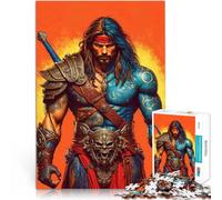 Puzzle 1000 pezzi per adulti “Guerriero feroce” Fatto di legno，per età pari o superiore a 14 anni Difficile da completare ma divertente e umoristico Regali di Babbo Natale segreto。misurare：50x75cm
