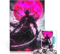 puzzle 1000 pezzi per adulti Guerriero Oscuro Sotto la Luna di Sangue Analisi e logica Attività divertenti a casa, regali di compleanno, regali di viaggio, 38x52cm
