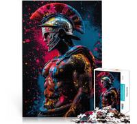 puzzle 1000 pezzi per adulti Guerriero spartano soldato Difficile da completare ma divertente e umoristico Decorazione perfetta 52x38cm