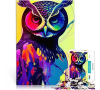 puzzle 1000 pezzi per adulti Gufo astratto I Giocattoli che creano dipendenza e sfidano l'intelligenza del cervello grande regalo 52x38cm