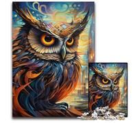 Puzzle 1000 pezzi per adulti, gufo colorato, puzzle impossibili per adulti, fai da te, regalo per la casa, gioco rompicapo 50x75CM/19,68x29,52 pollici