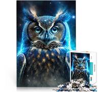 puzzle 1000 pezzi per adulti Gufo della Nebulosa Mistica per il giocattolo di sfida del gioco educativo Migliorare l'amore tra le coppie 38x26cm