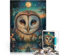 puzzle 1000 pezzi per adulti Gufo dipinto a colori Difficile da completare ma divertente e umoristico Collezione di artisti, Belle arti 38x26cm