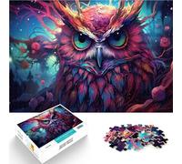 Puzzle 1000 pezzi per adulti gufo futuristico gioco educativo sfida collezione di artisti Belle Arti 26 x 38 cm