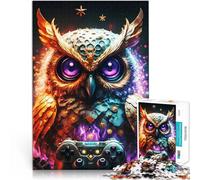 puzzle 1000 pezzi per adulti Gufo giocatore Giocattoli che creano dipendenza e sfidano l'intelligenza del cervello Regalo divertente 52x38cm