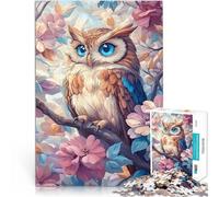 puzzle 1000 pezzi per adulti Gufo in fiore Aiuta il cervello ad allenare i giocattoli che creano dipendenza per coltivare la pazienza Opera d'arte 75x50cm
