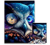 Puzzle 1000 pezzi per adulti, gufo, puzzle impossibile, gioco interattivo per famiglie, decorazione fai da te per la casa, sfida mentale, regalo, 50x75CM/19,68x29,52 pollici