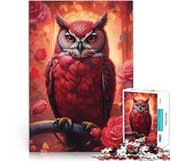 puzzle 1000 pezzi per adulti Gufo rosa Giocattoli che creano dipendenza e sfidano l'intelligenza del cervello Regalo di opere d'arte 52x38cm