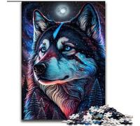 Puzzle 1000 pezzi per adulti, Husky magico in legno, idea regalo unica per la casa fai da te, 50x75cm, attività per adulti e famiglie, regalo per la casa fai da te